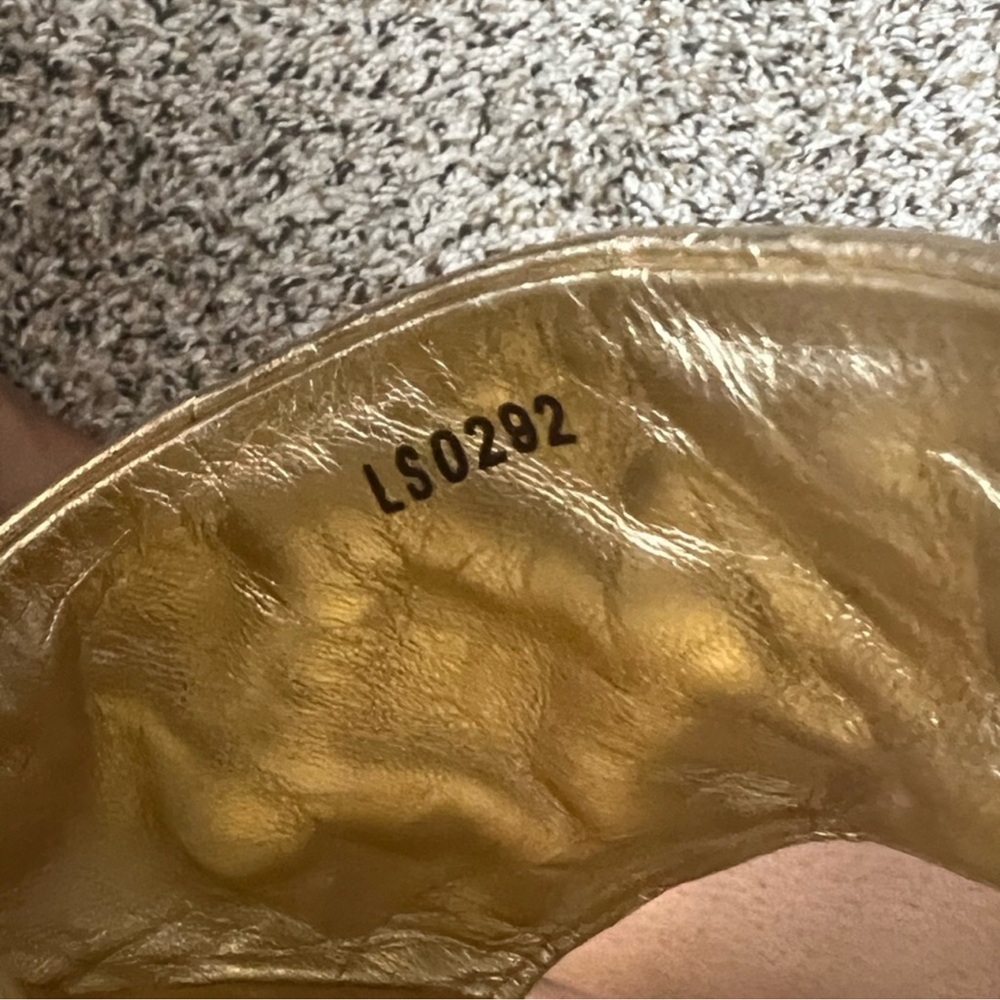 Louis Vuitton Silver Mules with Ruched Strap - Picture 3 of 4